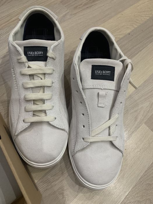 Нови мъжки сникърси Lyle & Scott естествена кожа