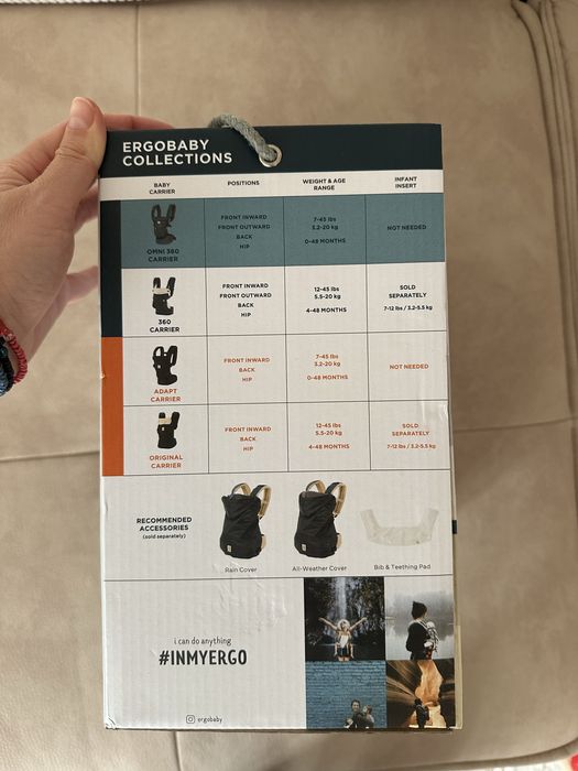Ергономична раница Ergobaby Omni 360 Cool Air Mesh Midnight Blue