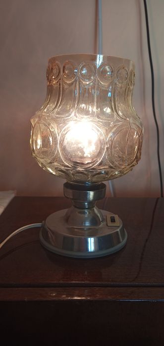 Ретро нощна лампа и стъкла за абажур