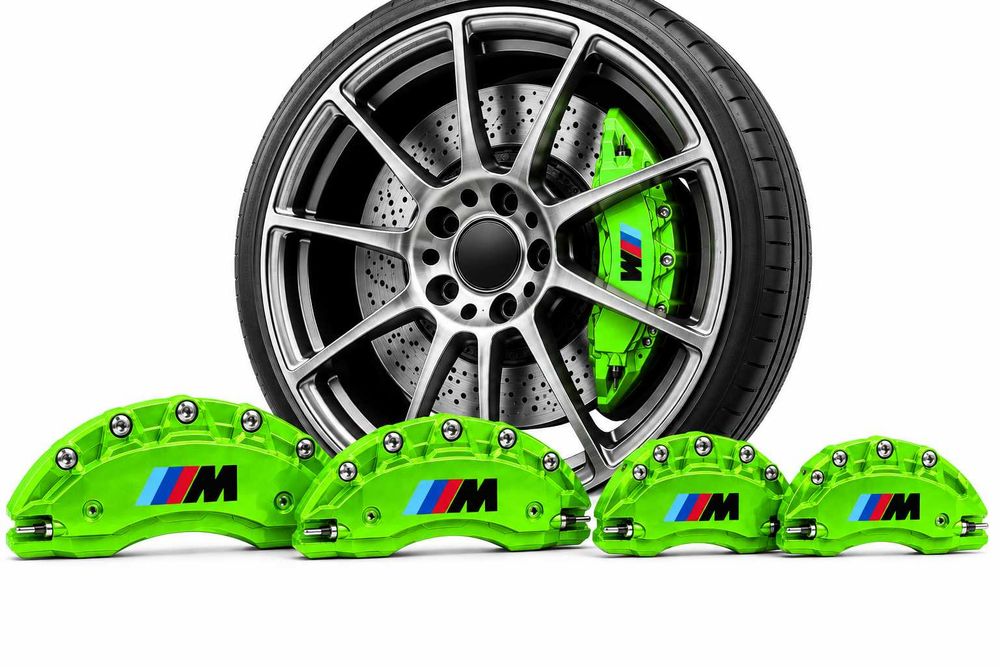 Метални капаци за спирачни апарати M Power – BMW 1, 3, 5, X5, X6 – 4 броя Флуоресцентни