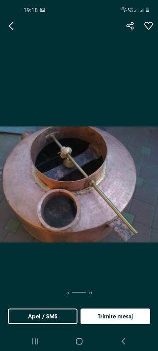 Vand cazane de tuica din cupru alimentar are 130l cu fundu de 3mm pere