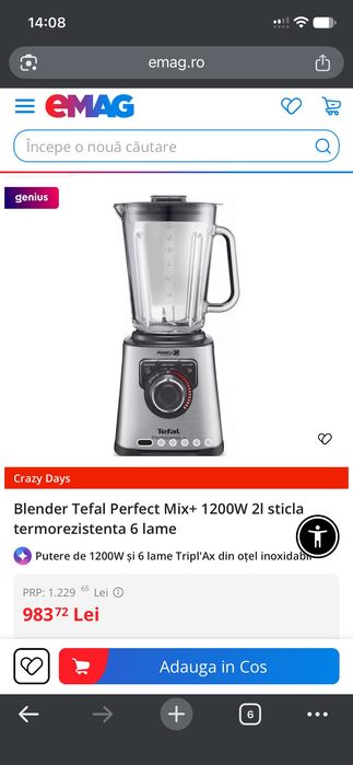 Tefal blender Perfectmix+ new
