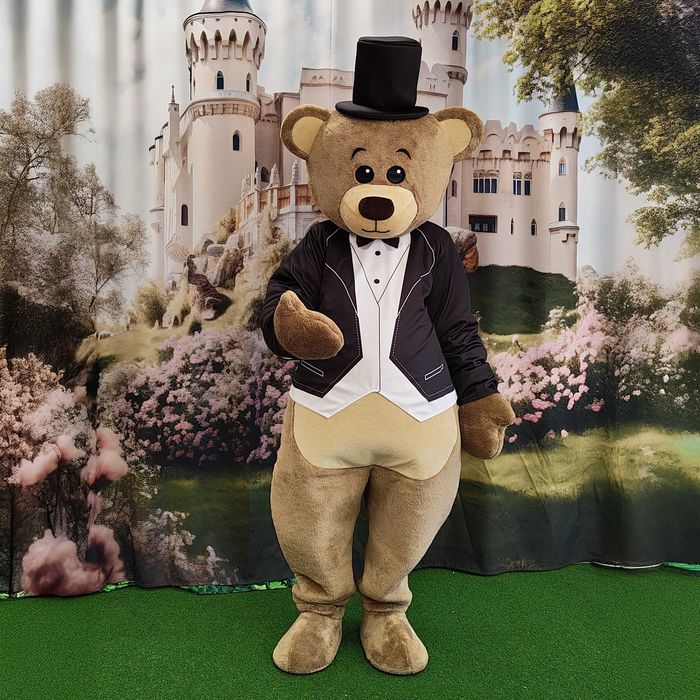 Costum mascota Urs (Teddy Bear) maro elegant pentru petreceri