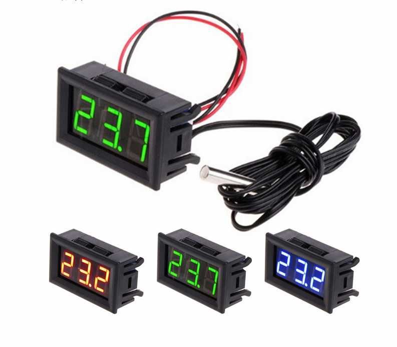 Термометр цифровой LED (DC5-12 вольт) водонепроницаемый датчик.