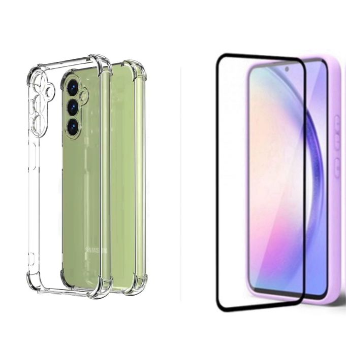 Samsung A17/A26/A55/A56/A37/A57 - Husa Safer Case Clear + Folie Sticla Curbata