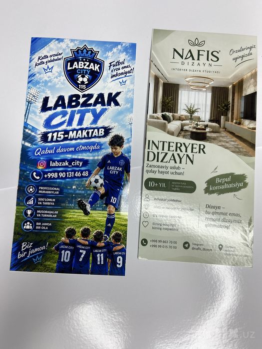Flayer vizitka buklet tayyorlaymiz