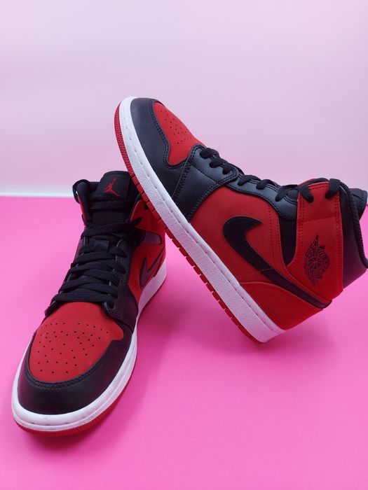Jordan 1Mid Gym Red Black номер 41 Оригинални мъжки кецове