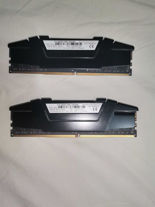 Ram памет G skill Ripjaws ddr4 16gb (2x8), 3600 MHz