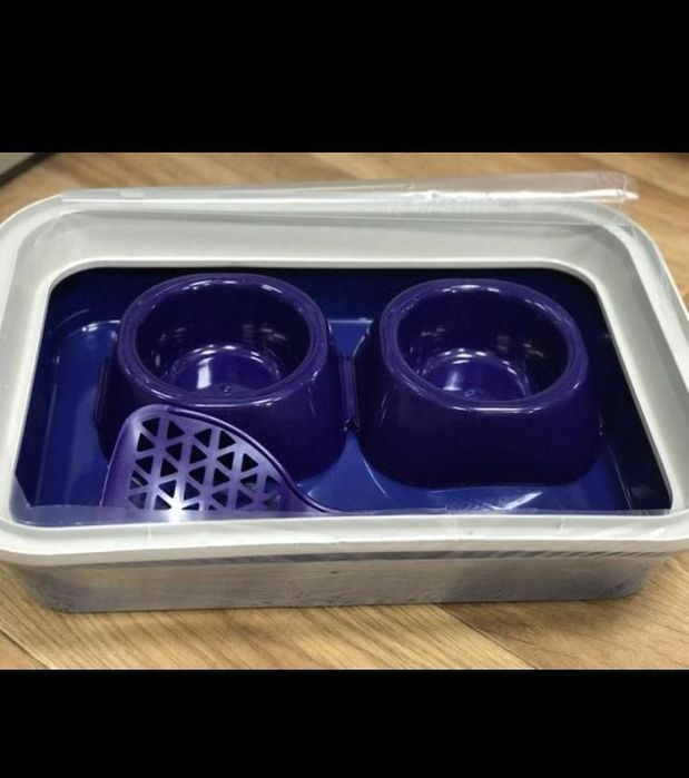 Стильные наборы для котов. Лоток, 2 миски, совочек. Доставка.