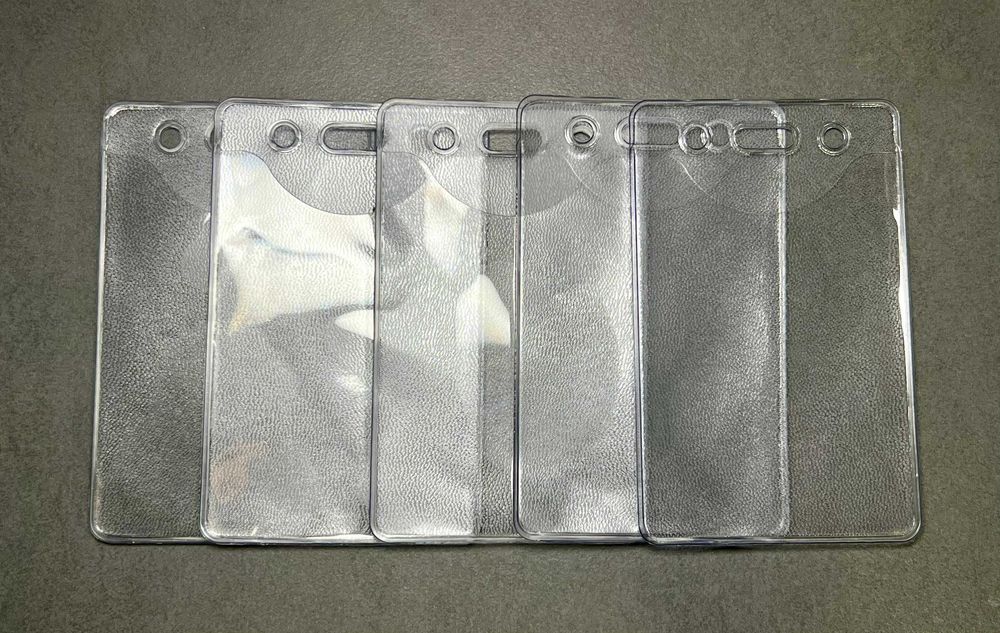 Set 5 bucăți suport ecuson vertical - Plastic - Transparent