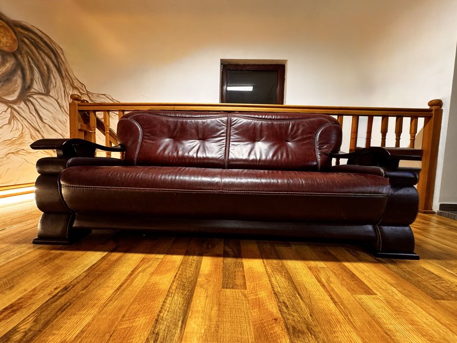 Canapea din piele naturala,eleganta,comoda