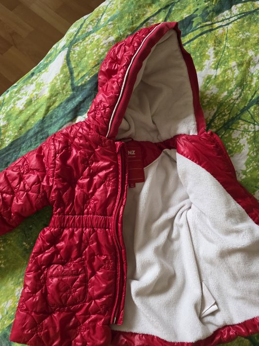 Детско зимно яке, червено, размер 86