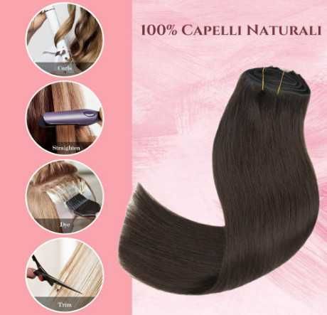 Doupor естествени екстеншъни за коса с щипки, 100% естествена коса