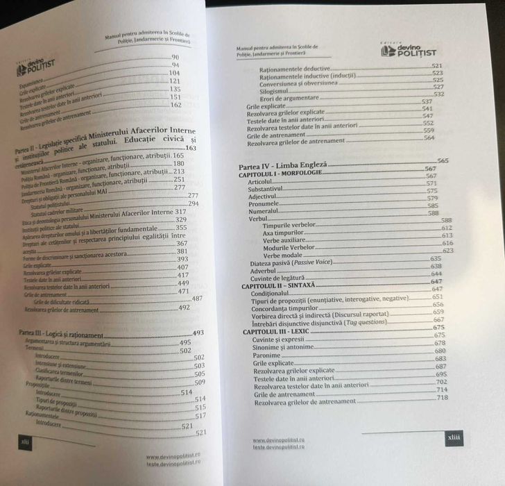 Manual Poliție, Jandarmerie 2026