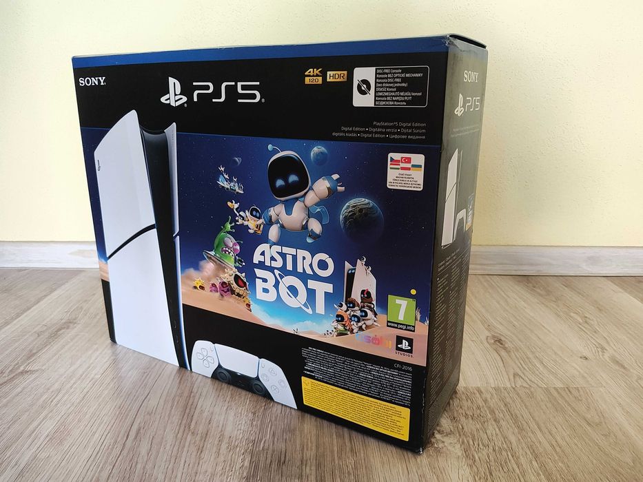 PlayStation 5 Slim Digital Edition 1TB + GTA V, Astro Bot и FC 26 | Гаранция