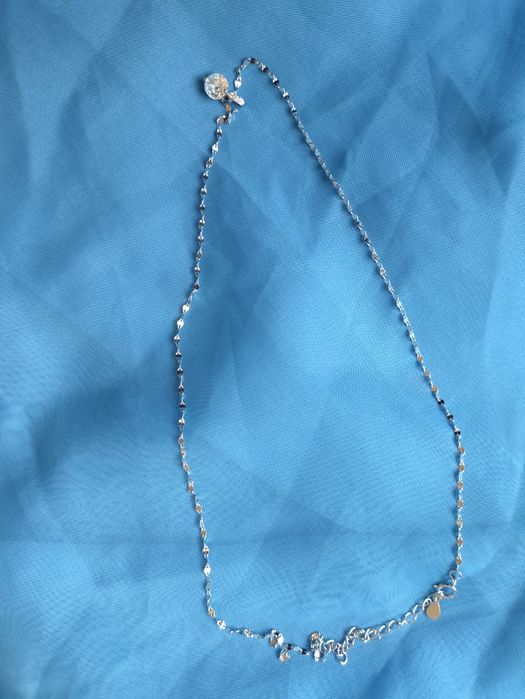 Сребърно колие с кристал