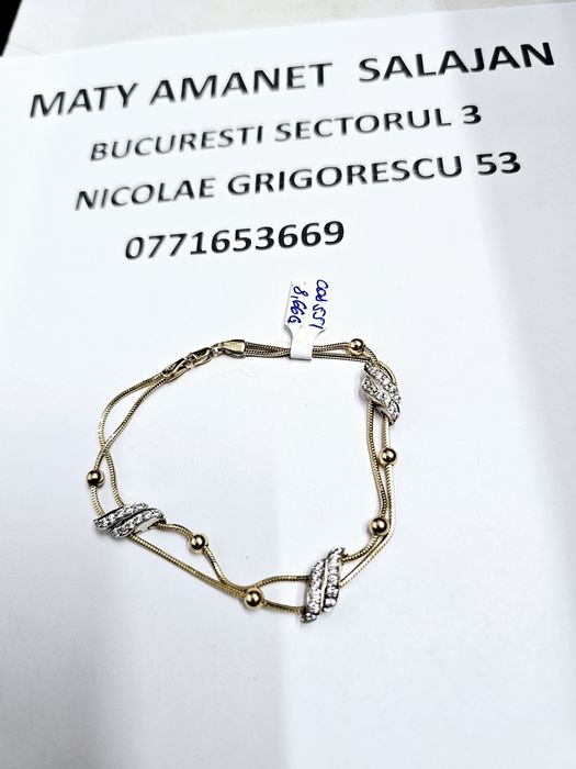 Vand bratara din aur 14 k 8.66 g cod 551