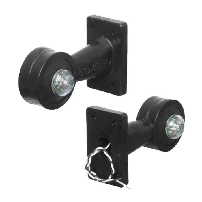Lampa gabarit auto BestAutoVest 12V/ 24V cu LED, cu brat de 85.5x130.5x60.5mm, Dreapta, Rosu- Alb