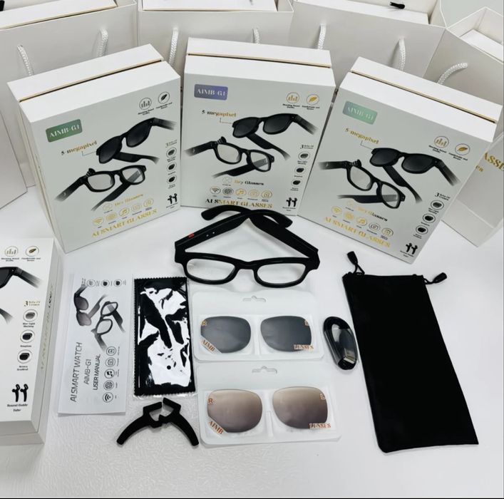 Скидка на конец лета!!! Умные очки с камерой и AI, ray ban meta lux!!