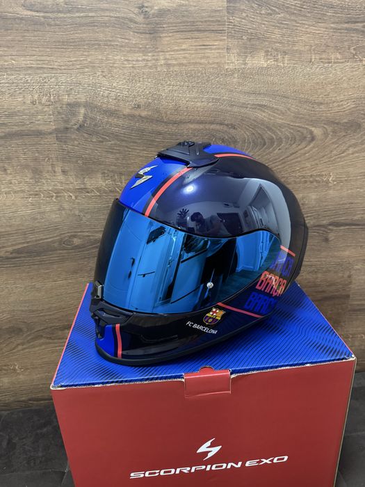Scorpion Exo R1 каска FC BARCELONA