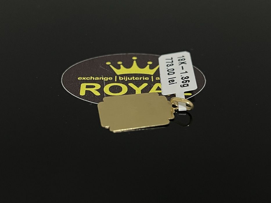 Bijuteria Royal CB: Pandant placa aur 18k 1,36gr