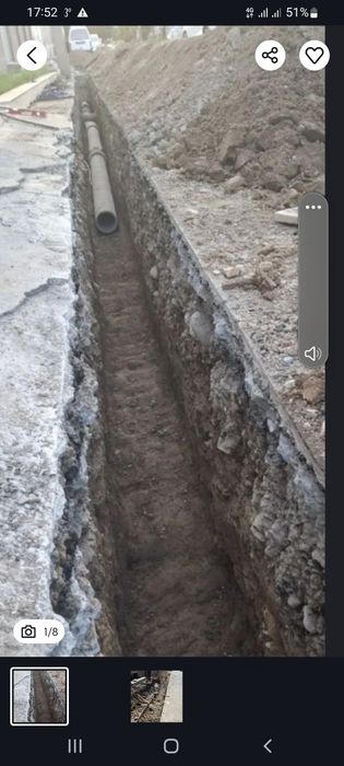 Тошкентн буйлаб. Траншей казиш Канализатсия казиш Яма КАБЕЛГА траншея