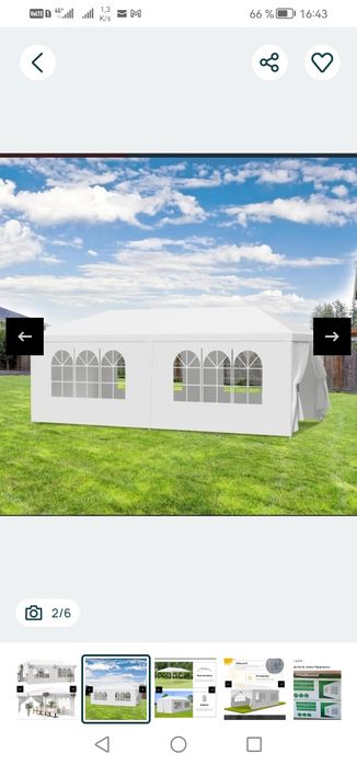 Cort nou  gazebo 6mx3m= 18  mp nou la cutie