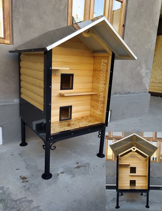 Будка для собак и кошек домик вольер монеж дляживотных Столярный цех