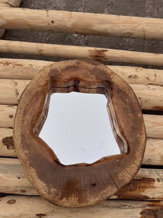 Ръчно изработени дървени огледала стил Рустик букови шайби