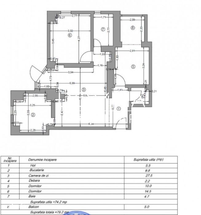 Vanzare apartament spatios cu 3 camere, Targu Jiu, Bld. Republicii