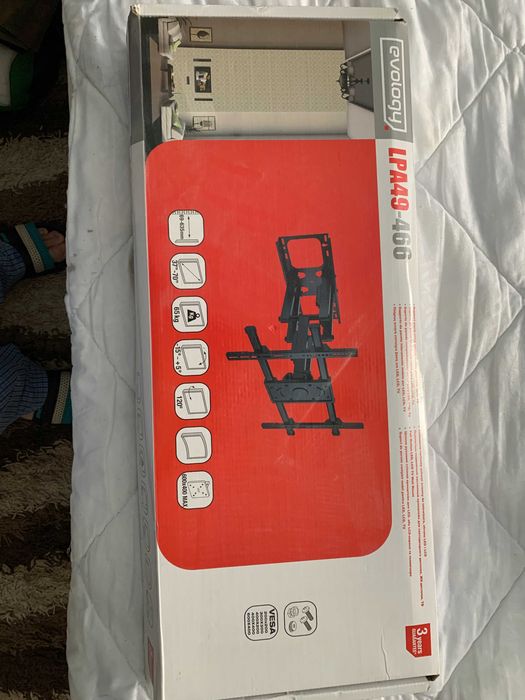 Suport TV de perete A+ LPA466, reglabil, 37"-80" (93cm-203cm