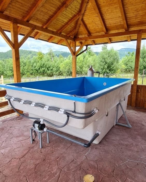 Piscina Minipiscina fibra de sticla 2.2m x 3.75m x 1.2 m