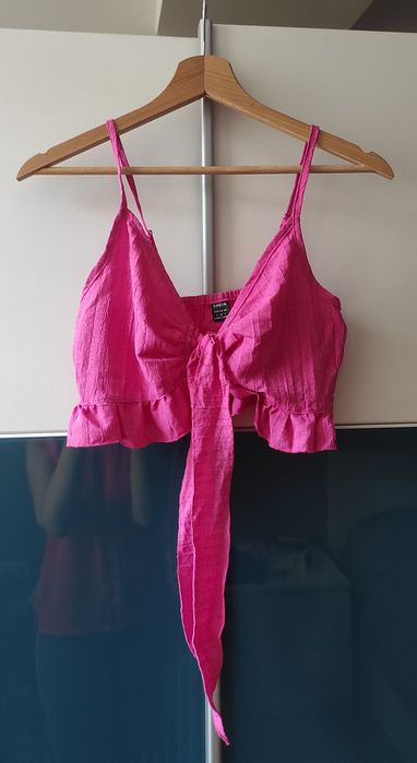 Розов дамски сет - бюстие и панталон - S размер