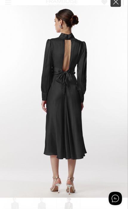 Rochie eleganta midi din matase, Framboise