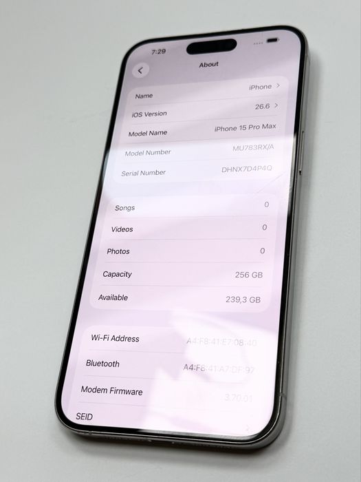 Apple iPhone 15 Pro Max Black Titanium 256ГБ