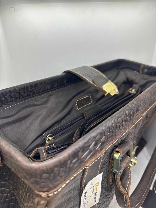 Servieta din Piele de Crocodil The Gorge & Red -A-