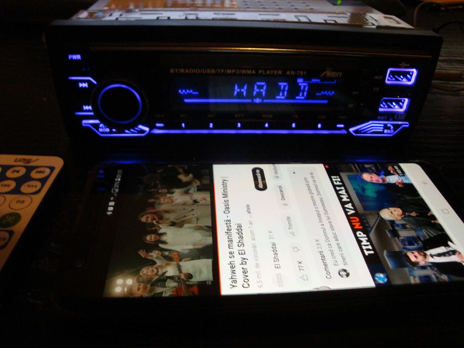 CD Player mp3 USB bluetooth SD Card AUX Radio FM AM telecomanda