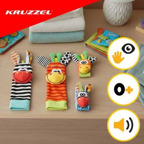 Бебешки комплект гривни дрънкалки и чорапи за игра 0+ / Чорапи за игра