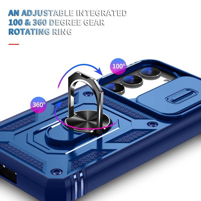 Husa telefon Samsung S21 5G cu protectie camera si suport