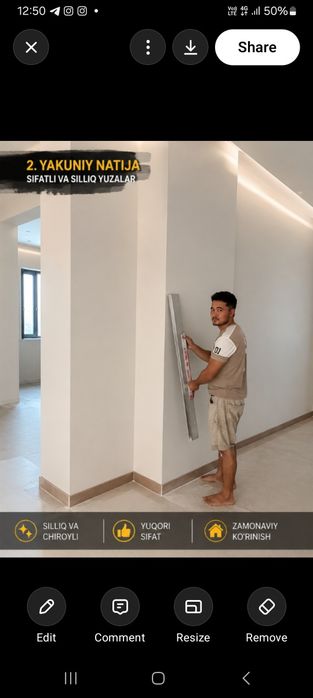 Malyar ustalar aboy yopishtirish rang  imulsiya