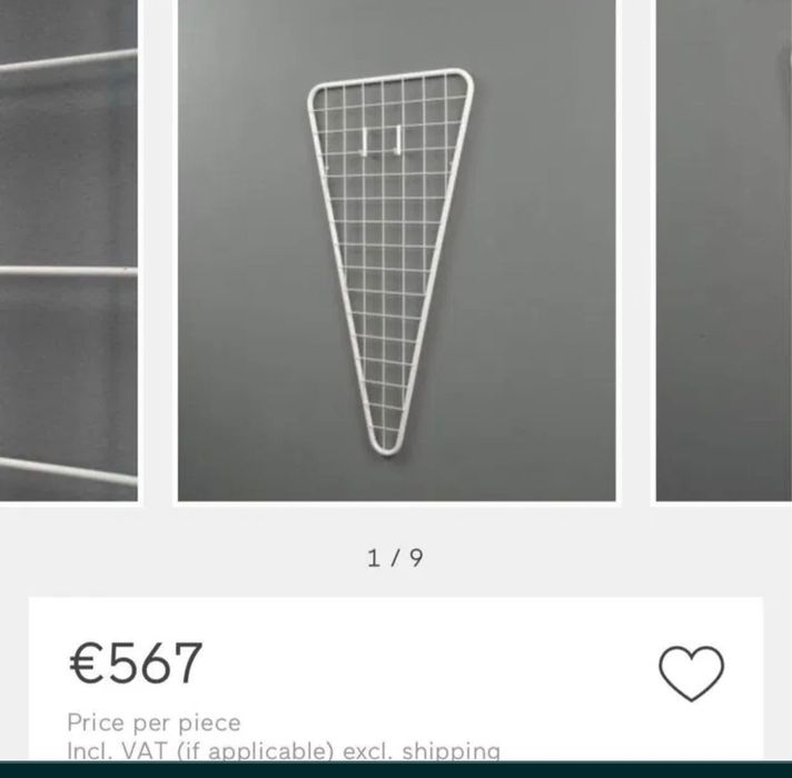 Mid century cuier metalic perete