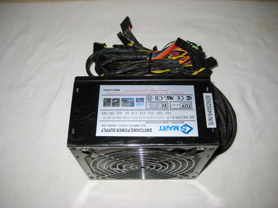 Блок питания SMART SM-PS550W идеальном рабочим почти новым состоянии!