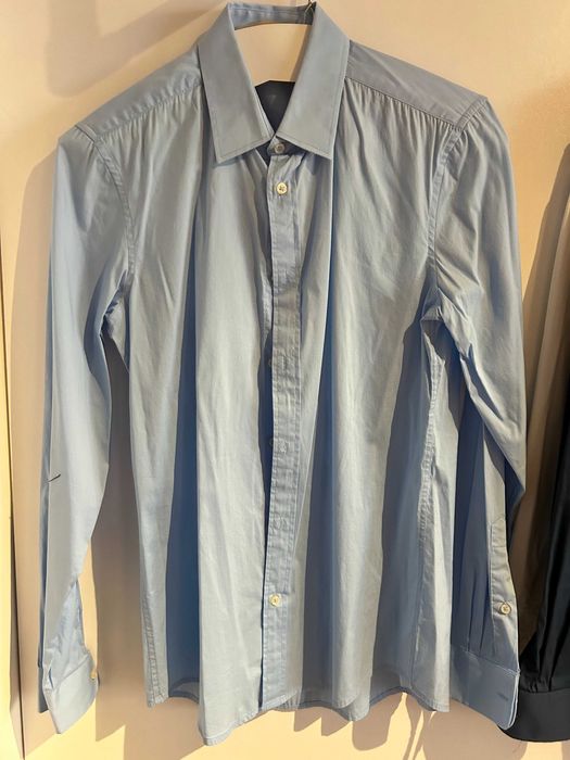 3 едноцветни ризи Benetton, Zara x 2 + раирано сако H&M