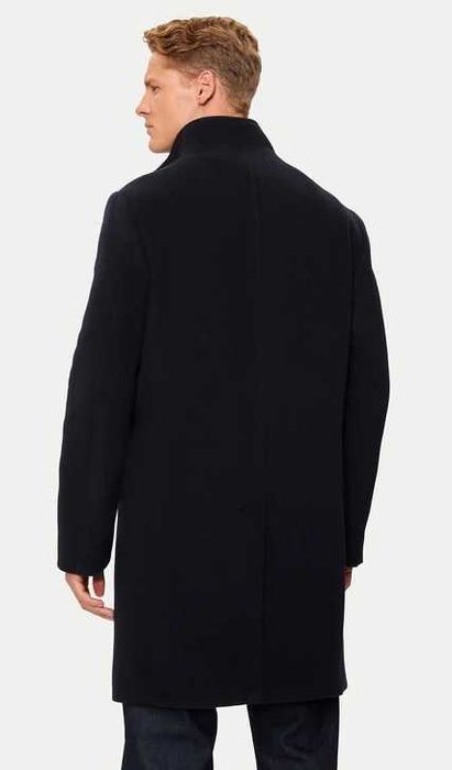 Palton slim 52 XL premium Paul R Smith lana moale de Alpaca gri inchis