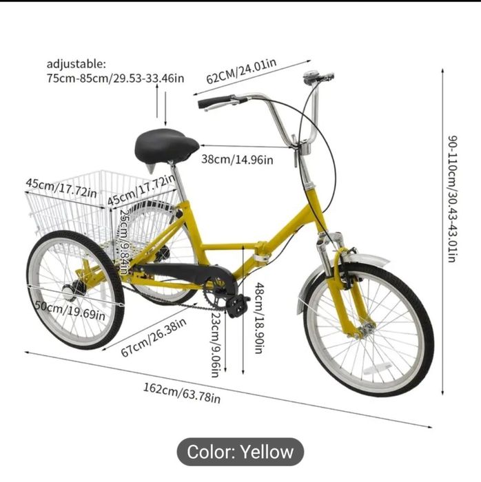 Tricicleta pliabila adulti