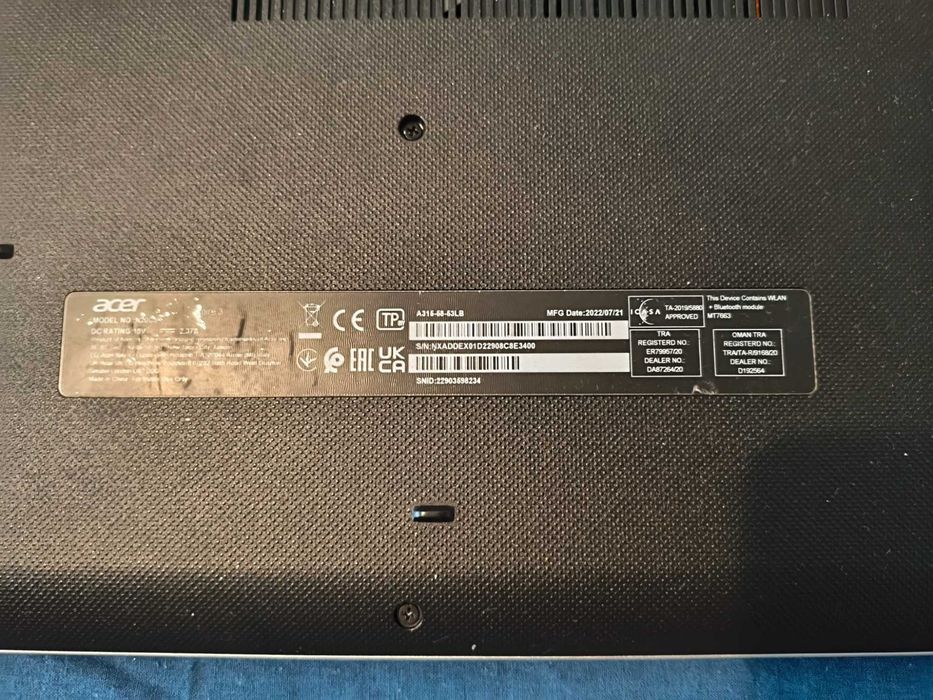 Лаптоп Acer Aspire A315-58-53LB (неработещ)