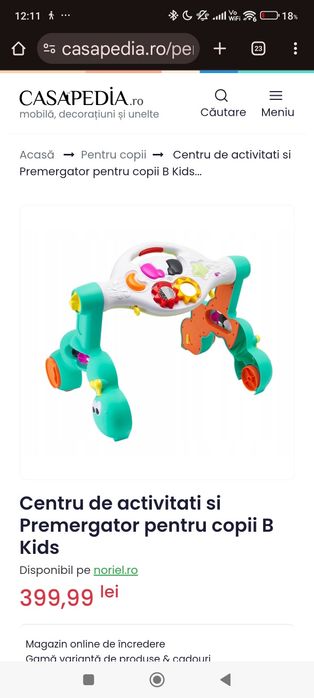 Antemergator -centru de activități grow with me