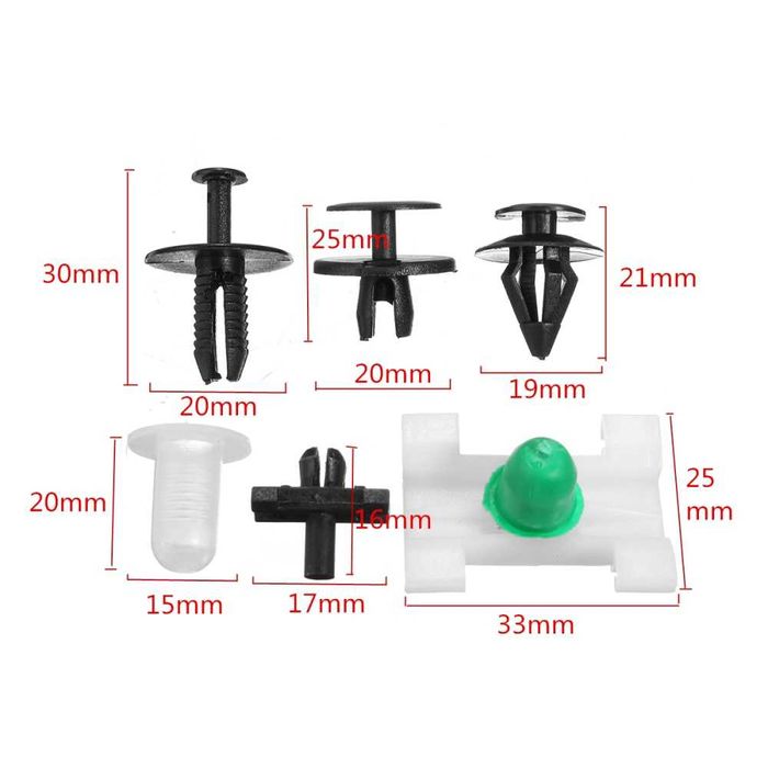 Крепежни елементи и щипки за BMW кутия - 290 бр.