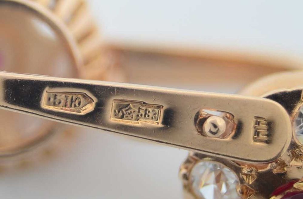 Серьги СССР  583 пробы