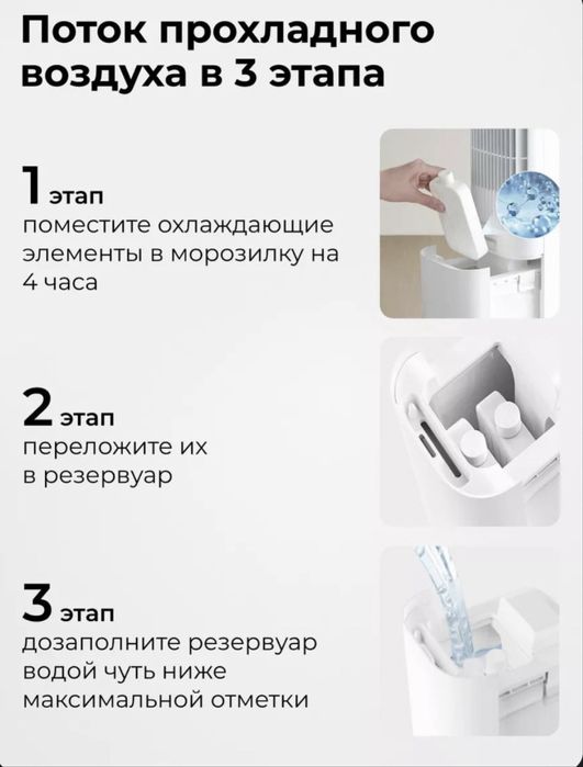 Вентилятор Xiaomi Mijia Smart Cooling Fan(Режим Увлажнение)